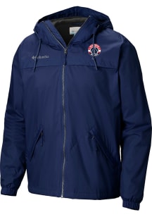Columbia Washington Wizards Mens Navy Blue Heat Seal Oroville Creek Outerwear Lined Jacket
