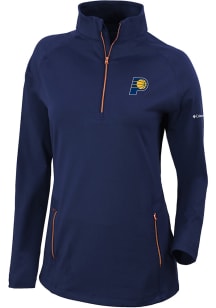 Columbia Indiana Pacers Womens Navy Blue Heat Seal Omni-Wick Outward Nine 1/4 Zip Pullover