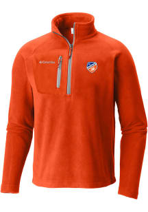 Columbia FC Cincinnati Mens Orange Fast Trek Long Sleeve 1/4 Zip Pullover