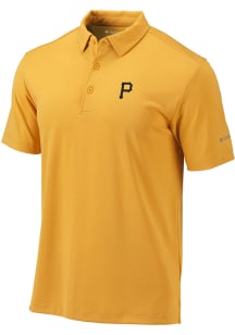 Columbia Pittsburgh Pirates Mens Gold Drive II Short Sleeve Polo