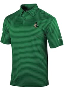 Columbia Michigan State Spartans Mens Green Smooth Roll Short Sleeve Polo