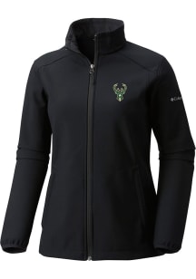 Columbia Milwaukee Bucks Womens Black Heat Seal Kruser Ridge Light Weight Jacket