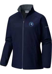 Columbia Minnesota Timberwolves Womens Navy Blue Heat Seal Kruser Ridge Light Weight Jacket