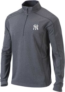 Columbia New York Yankees Mens Charcoal Heat Seal Omni Wick Shotgun Long Sleeve 1/4 Zip Pullover