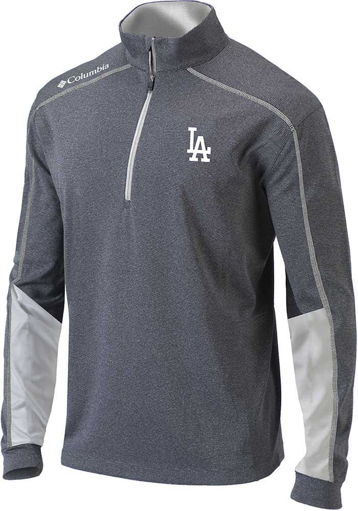 Columbia Los Angeles Dodgers White Heat Seal Omni Wick Wickhams Hills Long Sleeve 1/4 Zip Pullover, White, 100% POLYESTER, Size L, Rally House