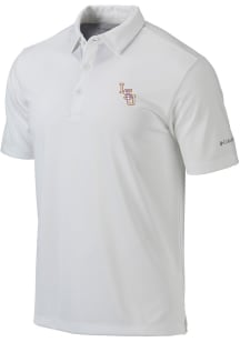 Columbia LSU Tigers Mens White Drive Short Sleeve Polo