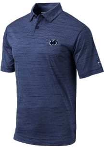 Columbia Penn State Nittany Lions Mens Navy Blue Set Short Sleeve Polo