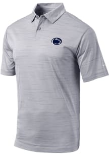 Columbia Penn State Nittany Lions Mens Grey Set Short Sleeve Polo