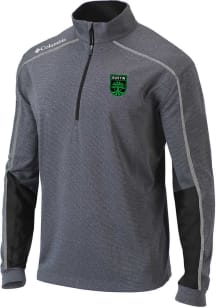 Columbia Austin FC Mens Grey Heat Seal Omni Wick Shotgun Long Sleeve Qtr Zip Pullover