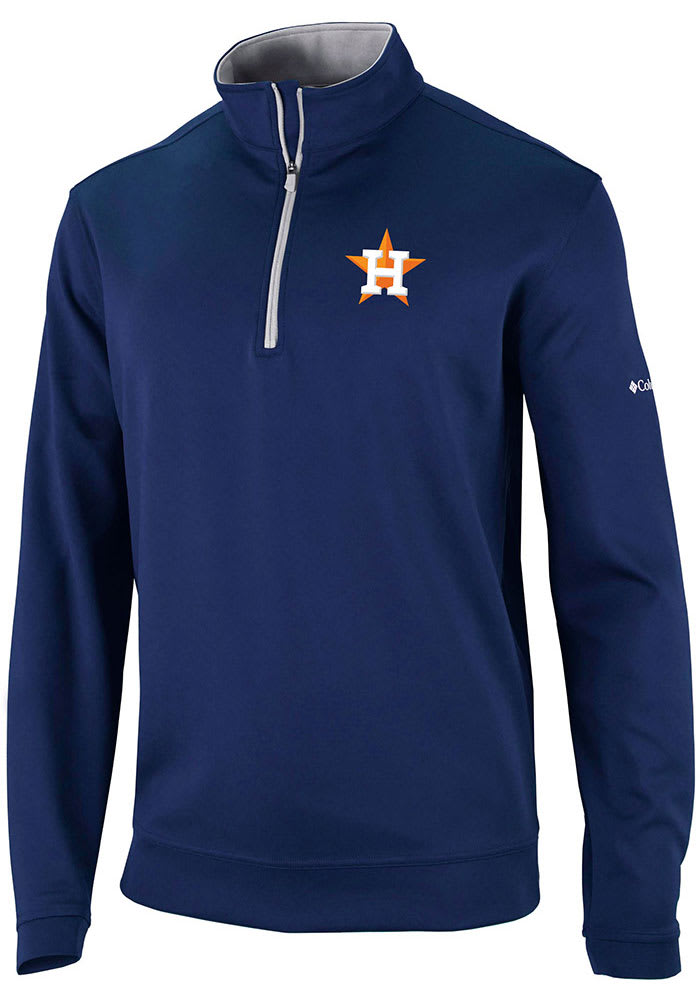 Columbia Houston Astros Navy Blue Heat Seal Omni Wick Wickhams Hills Long Sleeve 1/4 Zip Pullover, Navy Blue, 100% POLYESTER, Size S, Rally House