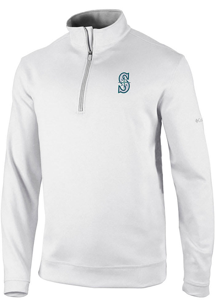 Seattle Mariners Columbia Pin High Omni-Wick Long Sleeve Polo - Navy