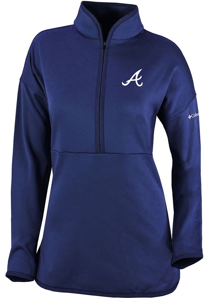 Atlanta Braves Columbia Omni-Wick Polo - Navy