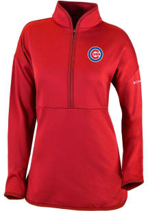 Columbia Chicago Cubs Womens Red Heat Seal Omni-Wick Go For It Qtr Zip