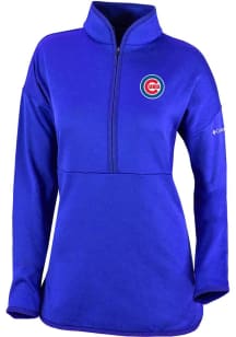 Columbia Chicago Cubs Womens Blue Heat Seal Omni-Wick Go For It Qtr Zip