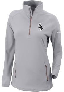 Columbia Chicago White Sox Womens Grey Heat Seal Omni-Wick Outward Nine 1/4 Zip Pullover