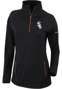 Columbia Chicago White Sox Womens Black Heat Seal Omni-Wick Outward Nine 1/4 Zip Pullover