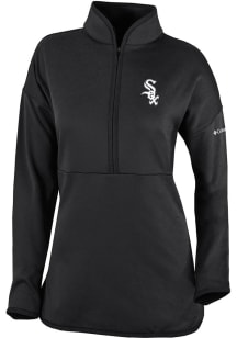 Columbia Chicago White Sox Womens Black Heat Seal Omni-Wick Go For It Qtr Zip