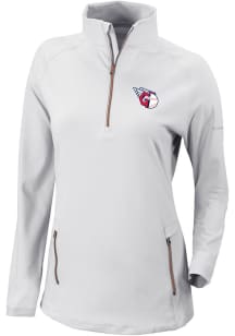 Columbia Cleveland Guardians Womens White Heat Seal Omni-Wick Outward Nine 1/4 Zip Pullover