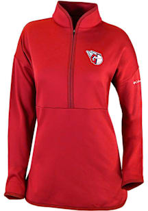 Columbia Cleveland Guardians Womens Red Heat Seal Omni-Wick Go For It Qtr Zip