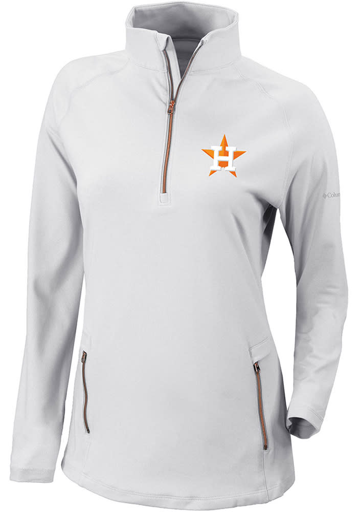 Houston Astros Columbia Omni-Wick Shotgun Polo - White