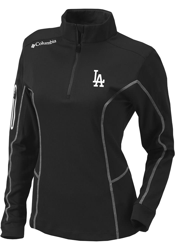 Men's Columbia Black Los Angeles Dodgers Omni-Wick Polo