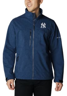 Columbia New York Yankees Mens Navy Blue Heat Seal Ascender II Softshell Medium Weight Jacket