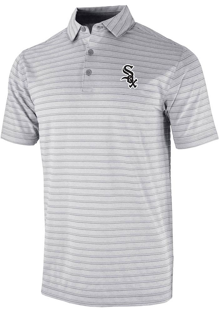 Columbia Chicago White Sox Grey Heat Seal Post Round Short Sleeve Polo, Grey, 91% Polyester / 9% SPANDEX, Size XL, Rally House