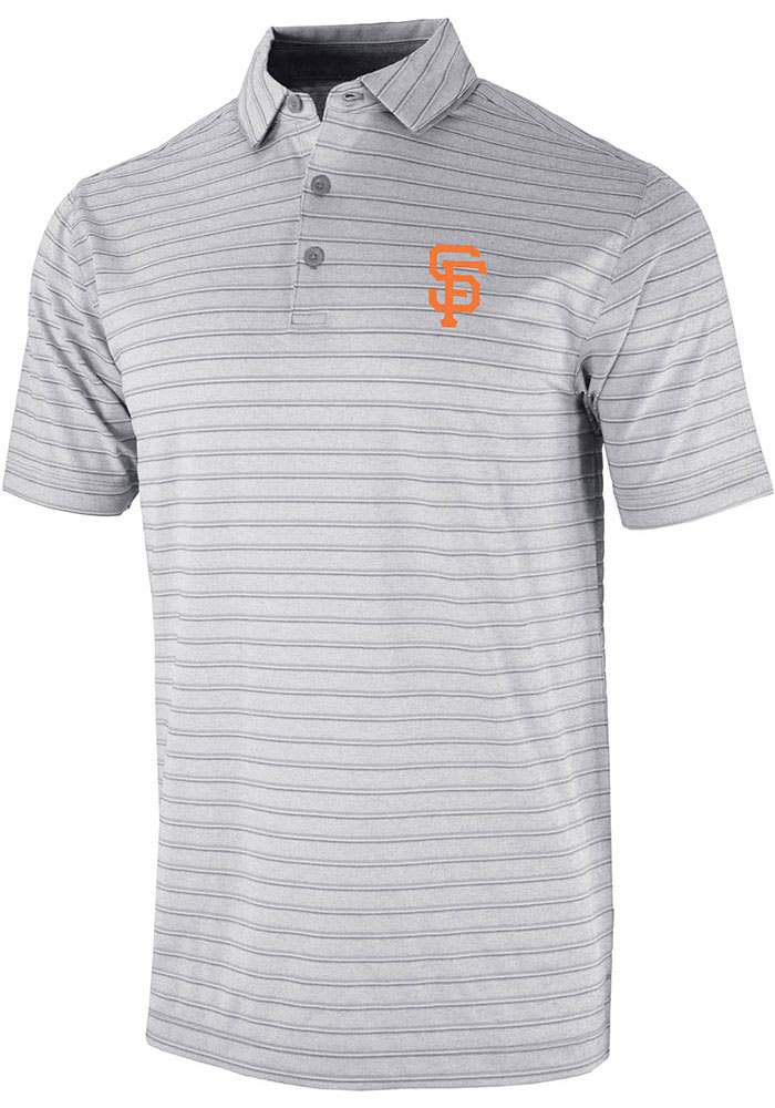 Columbia San Francisco Giants Grey Heat Seal Post Round Short Sleeve Polo, Grey, 91% Polyester / 9% SPANDEX, Size S, Rally House