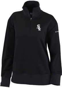 Columbia Chicago White Sox Womens Black Heat Seal Birchwood Hills Qtr Zip