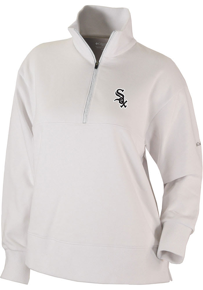 Columbia Houston Astros Women's White Heat Seal Birchwood Hills 1/4 Zip Pullover, White, 100% POLYESTER, Size L, Rally House