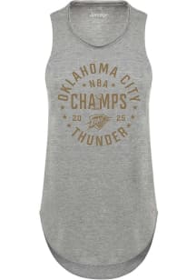 Oklahoma City Thunder Womens Grey 2025 Final Champions Tank Top