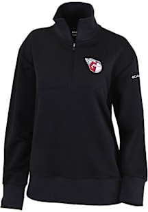 Columbia Cleveland Guardians Womens Black Heat Seal Birchwood Hills Qtr Zip