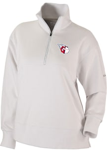 Columbia Cleveland Guardians Womens White Heat Seal Birchwood Hills Qtr Zip