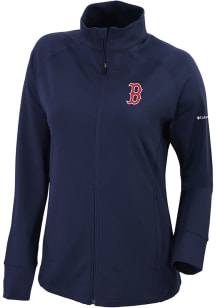 Columbia Boston Red Sox Womens Navy Blue Heat Seal Greenkeeper Light Weight Jacket