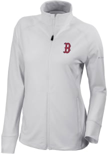 Columbia Boston Red Sox Womens White Heat Seal Greenkeeper Light Weight Jacket