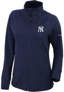 Columbia New York Yankees Womens Navy Blue Heat Seal Greenkeeper Light Weight Jacket