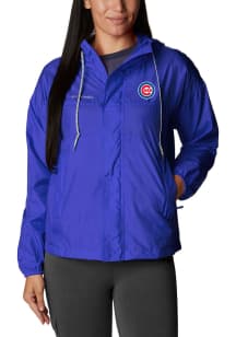 Columbia Chicago Cubs Womens Blue Heat Seal Flash Challenger Windbreaker Light Weight Jacket