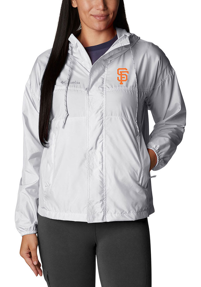 Columbia San Francisco Giants Women's Grey Heat Seal Flash Challenger Windbreaker Light Weight Jacket, Grey, 100% POLYESTER, Size S, Rally House