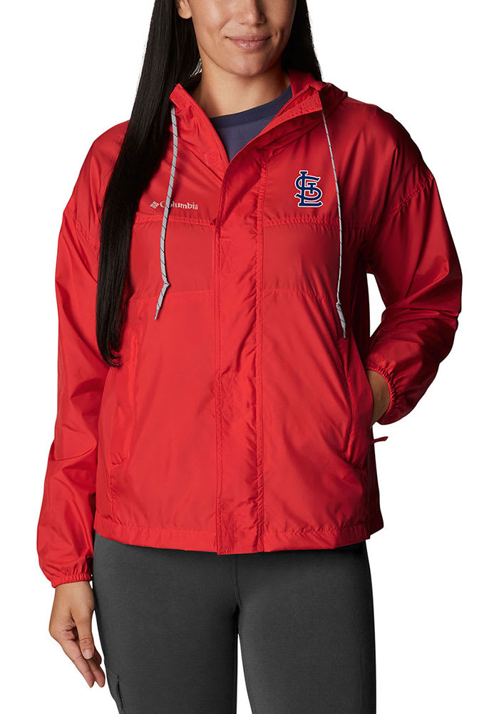 Columbia St Louis Cardinals Women's Red Heat Seal Flash Challenger Windbreaker Light Weight Jacket, Red, 100% POLYESTER, Size S, Rally House