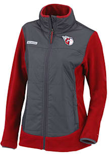 Columbia Cleveland Guardians Womens Red Heat Seal Basin Butte Medium Weight Jacket