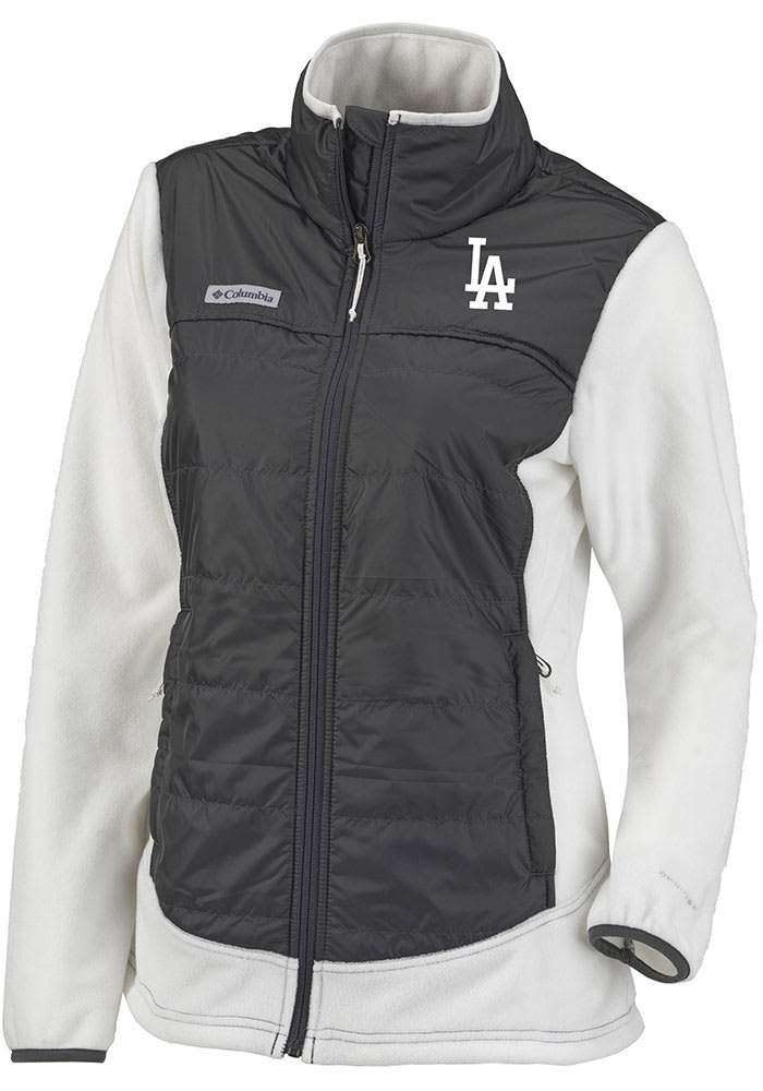 Columbia Los Angeles Dodgers Women's Grey Heat Seal Basin Butte Medium Weight Jacket, Grey, 100% POLYESTER, Size M, Rally House