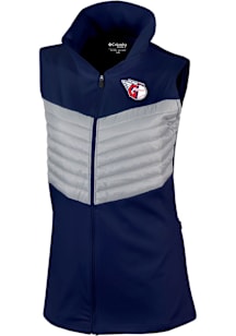 Columbia Cleveland Guardians Womens Navy Blue Heat Seal In The Element Vest