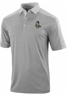 Mens Michigan State Spartans Grey Columbia In Contention Short Sleeve Polo Shirt