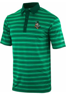 Mens Michigan State Spartans Green Columbia Fall Dusk Short Sleeve Polo Shirt