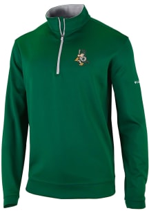 Columbia Michigan State Spartans Mens Green Wickham Hills Long Sleeve 1/4 Zip Pullover