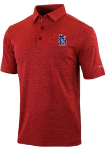 Columbia St Louis Cardinals Mens Red Heat Seal Omni-Wick Set II Short Sleeve Polo