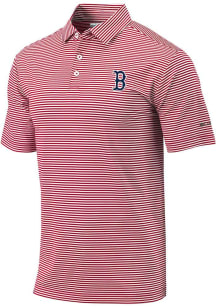 Columbia Boston Red Sox Mens Red Heat Seal Omni-Wick Club Invite Short Sleeve Polo