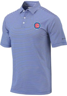 Columbia Chicago Cubs Mens Blue Heat Seal Omni-Wick Club Invite Short Sleeve Polo