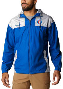 Columbia Chicago Cubs Mens Blue Heat Seal Flash Challenger Light Weight Jacket