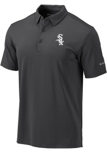 Columbia Chicago White Sox Mens Grey Heat Seal Drive Short Sleeve Polo